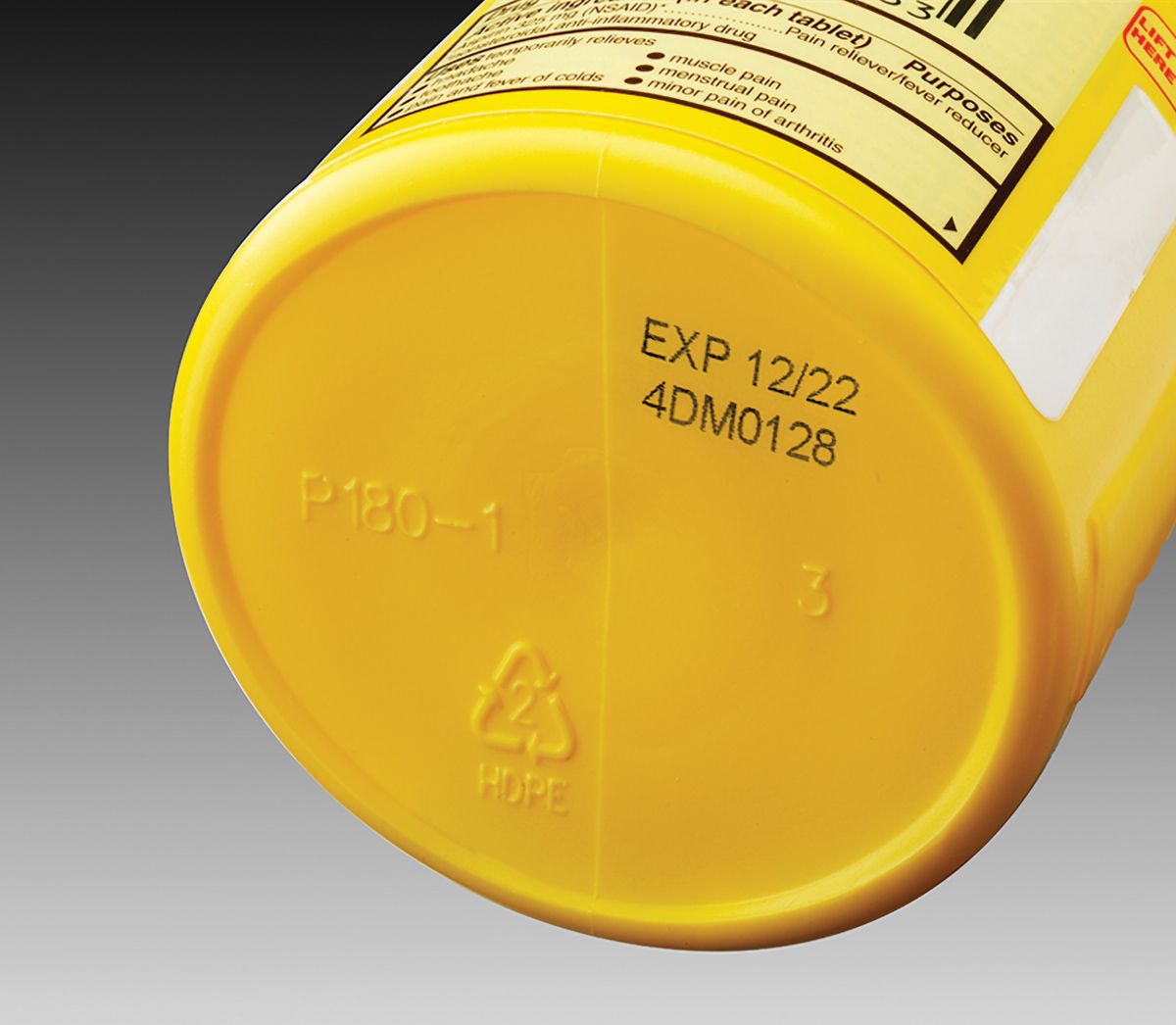 tij alpha numeric hdpe plastic bottle pharma
